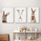 CULASIGN 3er Premium Kaninchen Poster Set, Tiere Hase Bilder Kinderposter Leinwand Wandkunst, Wandbilder Deko für Kinderzimmer Babyzimmer Mädchen Jungen, Ohne Bilderrahmen (21x30cm,JKL)