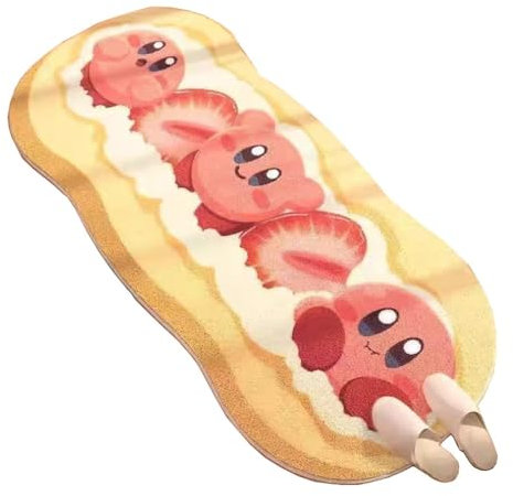 Roffatide Anime Kirby-B Cartoon niedlich Bereich Teppich unregelmäßig flauschig Fuzzy Plüsch Bereich Teppich Matte Decke Teppich Boden Teppich für Indoor Living Dining Room Home Decor 50x140cm