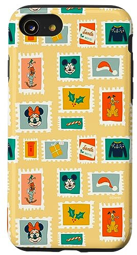 iPhone SE (2020) / 7 / 8 Disney Mickey & Minnie Mouse Holiday Christmas Santa Stamps Case