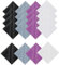 YUUSIKCO Lot de 20 Chiffon Microfibre,Chiffons de Nettoyage,Nettoyant Lunettes Lingettes Microfibre, Lunettes, Ecrans, Tablettes, Glasse, 6 x 7 Pouces (15 x 18 cm), Noir, Blanc, Bleu, Violet