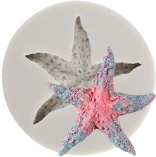 MINFEIDMS Moule En Silicone Étoile De Mer Pour Fondant Au Chocolat, Décoration De Gâteaux Sur Le Thème Marin, Décoration De Cupcakes, Pâte À Bonbons, Argile Polymère