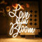 OYCGZV Panneau néon « Love Is In Bloom » - Blanc chaud - LED - Inscription murale - USB - Pour chambre à coucher, table de chevet, salle de jeux, fête, salon de coiffure - Cadeau pour filles et amis
