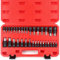 FOURROBBER Torx Bit Socket Set,34PCS Sockets Set Premium S2 Alloy Steel,1/4 3/8 1/2 Drive for Torque Wrench,Ratchet Wrench, Impact Power Drills