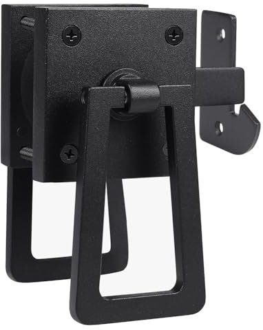 Greethga Fermeture pour portail résistant, fermetures de porte à double côté, fermeture pour clôture noire mate, fermeture pour porte de jardin, fermeture pour portail de piscine