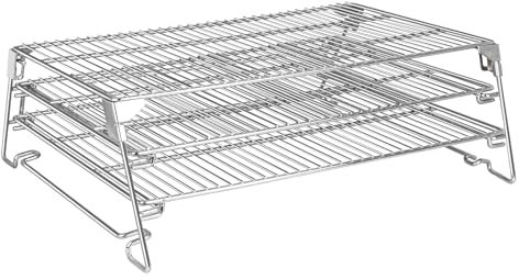GLARETEX Jerky Rack, Faltbares Schieben Edelstahl 3 Etagen Warmhalterost für Traeger, Pit Boss, Camp Chef, Andere Pellet Smoker Grills