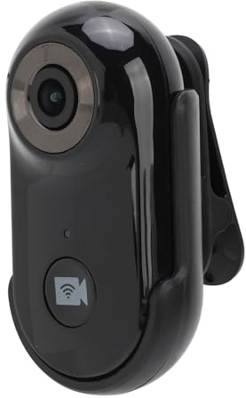 Actionkamera 1080P, 2MP Sportkamera mit Rückenclip, Videoaufnahme, 90° Weitwinkel, Bodycam, Kleine Hunde- und Katzen-Actionkamera für Drinnen und Draußen (Black)