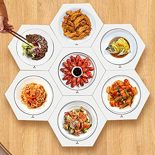 SmPinnaA Vassoio Scaldavivande Elettrico, Vassoi Scaldavivande per Feste A Buffet, Controllo della Temperatura Regolabile, Giuntabile, per Buffet, Feste, Cene A Casa,White-7,White-7