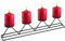 Advents Kerzenhalter aus Metall in schwarz - 60 cm - Kerzenständer für 4 Stumpenkerzen - Weihnachten Tischdeko Adventskranz Adventsleuchter