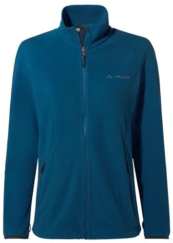 VAUDE Damen Rosemoor Fleecejacke, Zip-In-Funktion, angenehm warm und atmungsaktiv, shore blue, 46