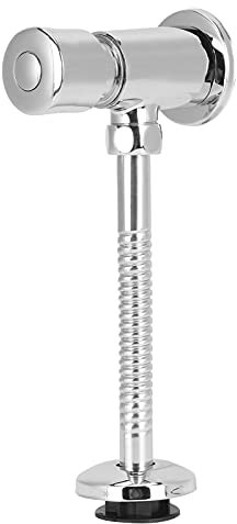 Klanata Wandmontiertes Urinal-Spülventil, Knopfdrucktyp mit TPE-Anschlüssen, freiliegendes Design für den privaten und gewerblichen Badezimmergebrauch