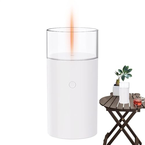Obesntln Candlelight Rechargeable Diffuser, Colorful Flame Air Diffuser Humidifier, Quiet Spray Air Diffuser Humidifier With 7 Colors Light For Bedroom, Living Room