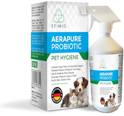 Stimio Probiotischer Flecken- & Geruchsentferner. Extrem starker Enzymreiniger gegen Katzenurin Hundeurin Geruch. Effektive Mikroorganismen neutralisieren Duftmarken, KOT & Gerüche nachhaltig XL-Pack