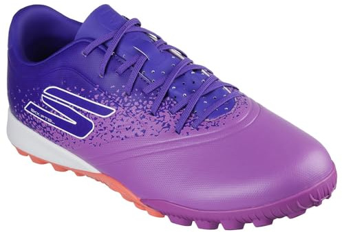 Skechers Razor Gold Astro Turf - Scarpe da calcio da uomo, Viola e nero., 46 EU