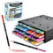 Decotime Coloured Pencil Set with Unique Stackable Storage Tray - 88 Artist Pencils, Vibrant Shades - Professional Art Supplies for Adults, Children 3+ - Smooth Blendable Colouring Pencils for Drawing