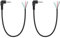 Greluma 2 Stk 90 Grad 3,5mm Stecker auf leeres Kabel mit offenem Ende,30cm TRRS 4 poliges Stereo Audiokabel mit rechtwinkligem 1/8” Stecker für die Reparatur von Kopfhörer/Ohrhörer/Mikrofonkabeln