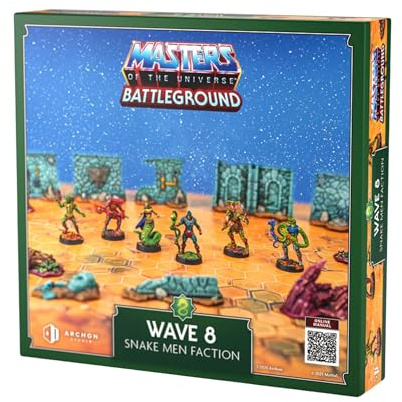 Archon Studio Masters of The Universe Wave 8 Snake Men Faction Erweiterung für Motu Battleground RPG Brettspiel mit 6 Charakter-Miniaturen und Geländestücken - ab 14 Jahren