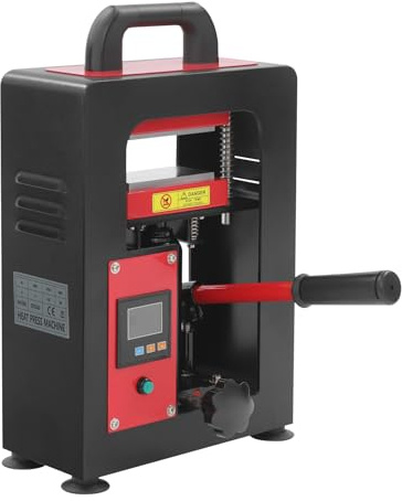HeinaTond Hydraulic Heat Press Machine 900W 0-400℉ Manual Rosin Press Dual Plates Heating Presser 220V Electric Heat Press Machine for Dried Flowers, Resin, Plastic