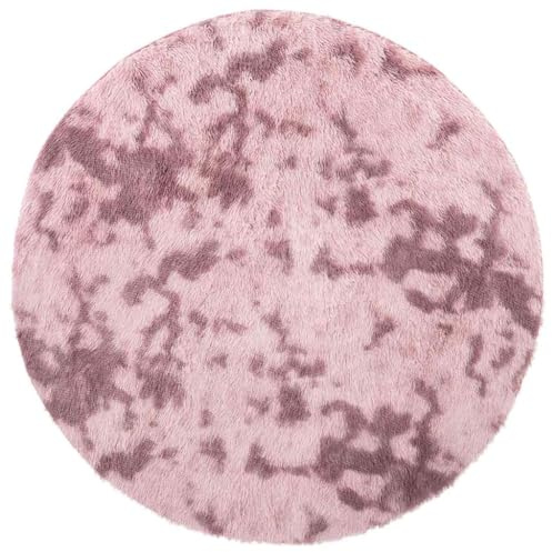Solivagant Tappeto Shaggy a Pelo Lungo NAVARRA Rosa Antico 100x100cm,Rosa,0.69kg