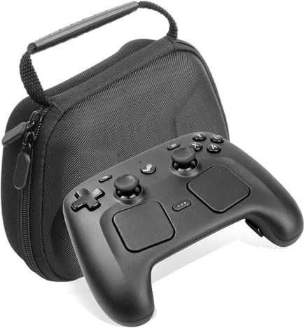 QJONSIU Hülle Kompatibel mit Steam Controller 2, Stoßfest Harte Schutzhülle Handheld Tasche Case, Tragetasche Reisefreundlich-Schwarz