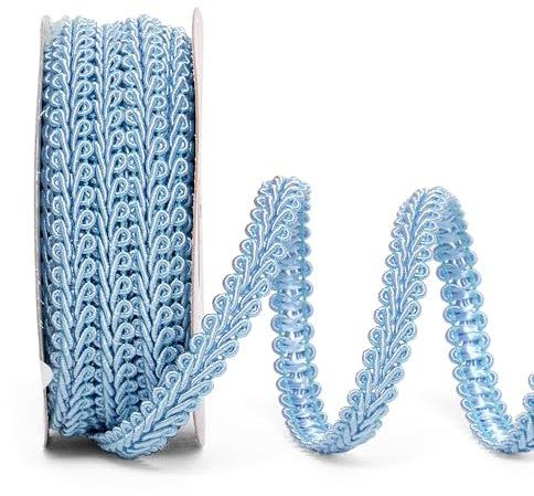 Hellblaue Gimpen-Bordüre, 0,95 cm x 9,1 m