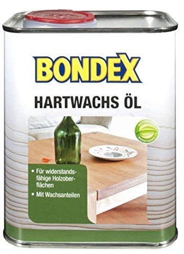 Bondex 352895 Hartwachsöl natur 0,25 L für 5 m² - Betont die natürliche Holzmaserung, Verleiht seidig glänzende Wachsoberfläche, Natürliche Rohstoffe