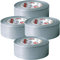 Alfa 4x Gewebeband 38mm x 50m Profi-Qualität gewebeverstärktes Duct Tape Panzertape zum Reparieren, Befestigen, Bündeln, Verstärken, Abdichten - Grau