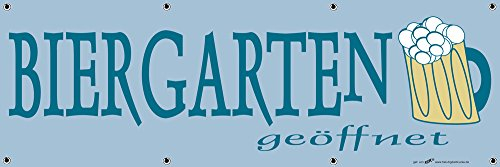 Banner Werbebanner - Biergarten geöffnert - 3x1m - Spannband - 309957