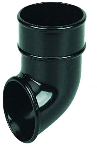 FLOPLAST 68mm Round Gutter Pipe Shoe - Black - Pack of 2