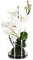 Atmosphera - Arrangement aus künstlichen Orchideen - Glasvase - H37 cm. - Weiß