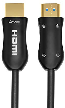 Cavo HDMI in fibra ottica 40 metri (40 m) - ARC HDMI2.0 18 Gpbs 4k @60 4:4:4 - Cavo intrecciato in PET e connettore placcato oro, supporto 4K, UHD 2160p, HD 1080p, 3D, Xbox 360, PS4, computer