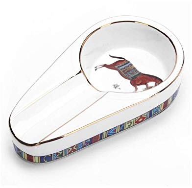 Lingtaihe Zigarre Aschenbecher Smoking Set Single Zigarre Halter Zigarre Gadgets Asche Slot Tabak Zigarette Keramik Aschenbecher Home Decor Geschenk