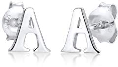 Elli Ohrringe Stecker Buchstabe A Initialen Minimal 925 Silber