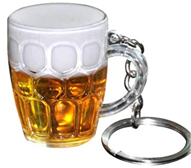 SUPVOX Portachiavi in Resina a Forma Di Boccale Di Birra Con Schiuma, Decorazione Per Borsa E Chiavi, Regalo Ideale Per Amanti Della Birra