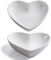 Keponbee Cute Heart Bowl Ceramic Set of 2, Side Dish Soup Bowls for Desserts/Cereal/Pasta/Breakfasts/Dinner, 600ml