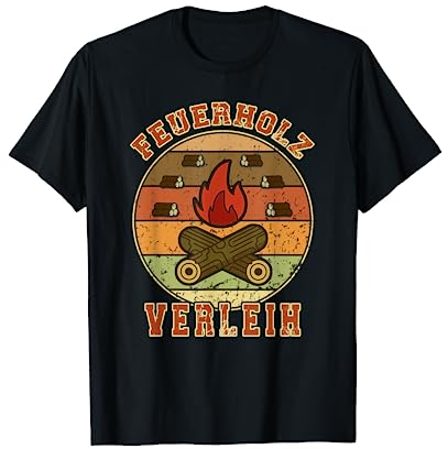 Feuerholz Verleih Forst Landwirt Geschenke Vintage Brennholz T-Shirt