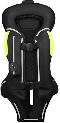 ZZJCY Veste de Moto de Motocyclette, Gilet de Moto avec Airbag Réfléchissant Avancé, Convient aux Hommes et Femmes Adultes, Noir, M