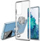 SORAKA Cover trasparente per Samsung Galaxy S21 Ultra 5G con anello rotante a 360 gradi e piastra metallica per Supporto Auto Smartphone Magnetico,Custodia in TPU trasparente Ultrasottile
