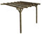 Wooden Garden Lean-to Pergola Kit - Chamfered Design Shade Canopy Gazebo (4.8m x 4.8m, Rustic brown)