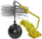 AERZETIX - Juego de deshollinador - herramientas de limpieza para desatascar chimeneas - cepillo metálico Ø150mm - cuerda Ø5mm longitud 10m - bola 1.3kg - mosquetón - C49990
