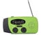 Radio a Manovella Solare, Radio Esterna a Manovella con Batteria da 600 mAh con Torcia a LED/Allarme SOS, Piccola Radio di Emergenza per Campeggio All'aperto Verde