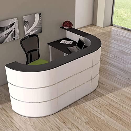 Schrank & Stuhl Empfangstresen | Bogentheke Flair 6 | 110 x 260 x 180 BZW. 80 cm (HxBxT)