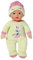 Zapf Creation 832271 BABY born Sleepy for babies green 30cm - weiche Stoffpuppe für Babys in hellgrün mit herunterziehbarer Mütze, integrierte Rassel, waschbar, ab Geburt nutzbar