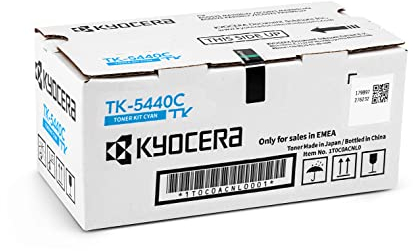 Kyocera TK-5440C Toner Cyan. Original Tonerkartusche für bis zu 2400 Seiten. Toner Drucker kompatibel für PA2100cx, PA2100cwx, MA2100cfx und MA2100cwfx
