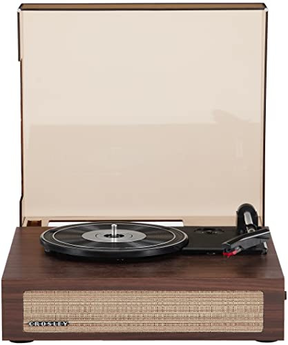 Crosley CR6042A-WA Scout 3-Speed Bluetooth Turntable with Built-in Speakers, Walnut