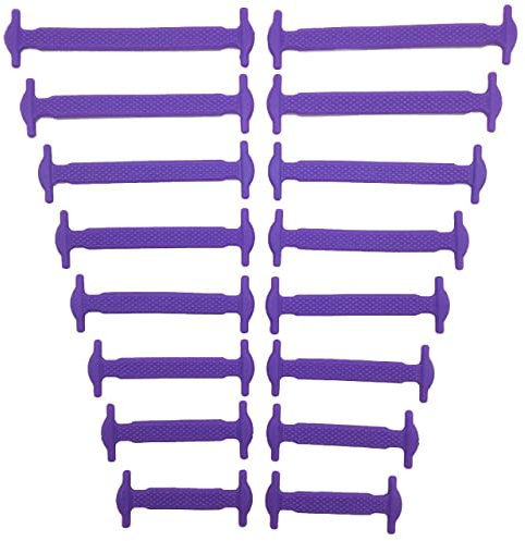 AONAT Lacci elastici in silicone,Lacci Silicone Impermeabile, ricambio per lacci,No Tie Lacci per scarpe per bambini e adulti,No-tie lacci delle scarpe Per Adolescenti E Sportivi (Viola)
