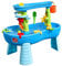 Step2 Double Showers Splashs Table Sable et Eau | Deux Niveaux, Table Jeux d' Eau pour Plusieurs Enfants | Table d’activité pour Le Jardin, Table Activité Eau | Table d'eau Extérieur