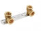 Montageeinheit Wandscheibe Kupfer Lötfittinge Gewinde Fitting Wasser Deckenwinkel 150mm 1/2 - 15mm löten (150mm mit 1/2 IG)