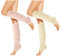 ONESING 2 Paar Beinstulpen für Damen, Winter, gerippt, gestrickt, Beinwärmer, 80er-Jahre, zehenlos, Ballett-Beinwärmer für Mädchen, Tanz, Yoga, Weiß, Rosa, Einheitsgröße