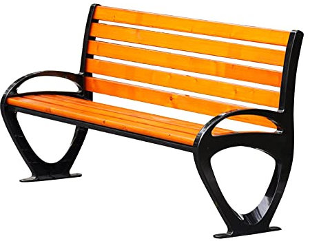 Moderne Gartenbank für Außenbereich, Holz und Metall Parkbank Wetterfest, 2-3 Sitzer Ruhebank für Hof, Veranda, Deck, Eingangsbereich Oder Hinterhof ( Color : With Backrest , Size : 180cm/71inch )