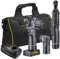 Durofix RI12184-K1GL G12 Pro Series 1/2 Brushless Stubby Impact Wrench, Ratchet Wrench and Torch Kit with 4.0Ah and 2.0Ah 12V Batteries, Charger and Bag
